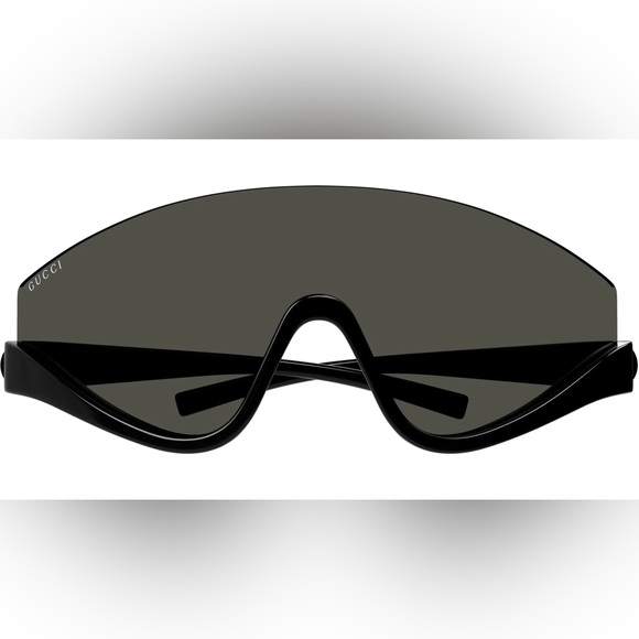 NEW GUCCI SHIELD SUNGLASSES GUCCI GG1650S 001 BLACK GREY EYEWEAR - Picture 2 of 3